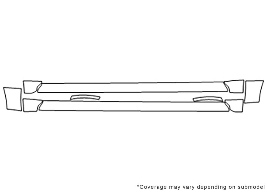 mariner 3M Clear Bra Door Cup Precut PPF Diagram