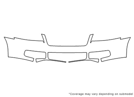 milan Avery Dennison Clear Bra Bumper Precut PPF Diagram