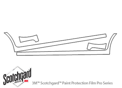 milan 3M Clear Bra Door Cup Precut PPF Diagram