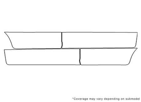 milan Avery Dennison Clear Bra Door Cup Precut PPF Diagram