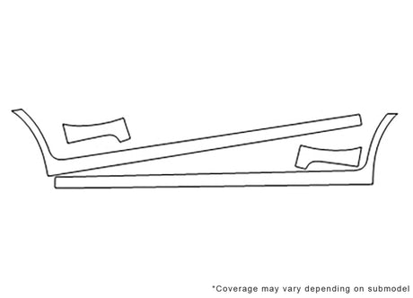 milan Avery Dennison Clear Bra Door Cup Precut PPF Diagram