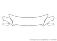 milan 3M Clear Bra Hood Precut PPF Diagram