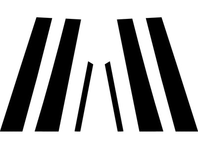 mercury milan 2006-2011 Matte Black Pillar Trim Diagram