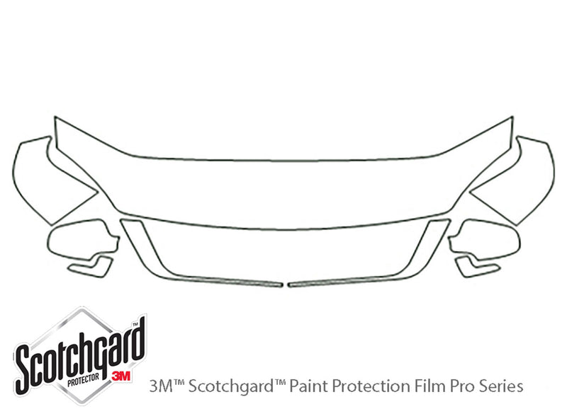 monterey 3M Clear Bra Hood Precut PPF Diagram