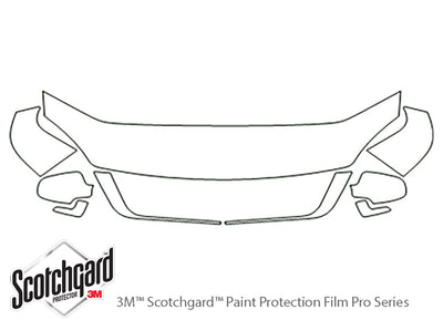 monterey 3M Clear Bra Hood Precut PPF Diagram
