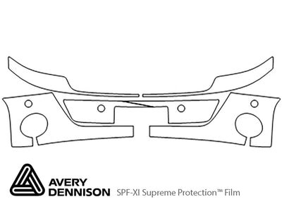 monterey Avery Dennison Clear Bra Bumper Precut PPF Diagram