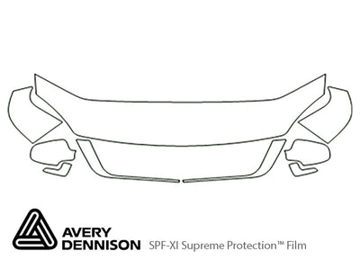 monterey Avery Dennison Clear Bra Hood Precut PPF Diagram