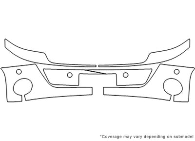 monterey Avery Dennison Clear Bra Bumper Precut PPF Diagram