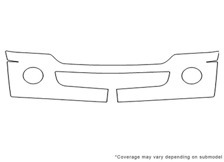 mountaineer Avery Dennison Clear Bra Bumper Precut PPF Diagram