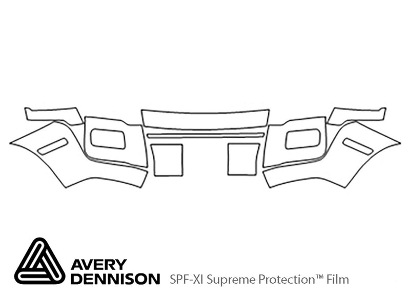 mountaineer Avery Dennison Clear Bra Bumper Precut PPF Diagram