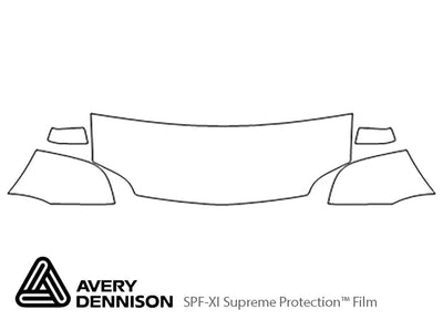 mountaineer Avery Dennison Clear Bra Hood Precut PPF Diagram