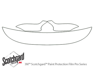 mystique 3M Clear Bra Hood Precut PPF Diagram