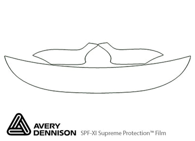 mystique Avery Dennison Clear Bra Hood Precut PPF Diagram