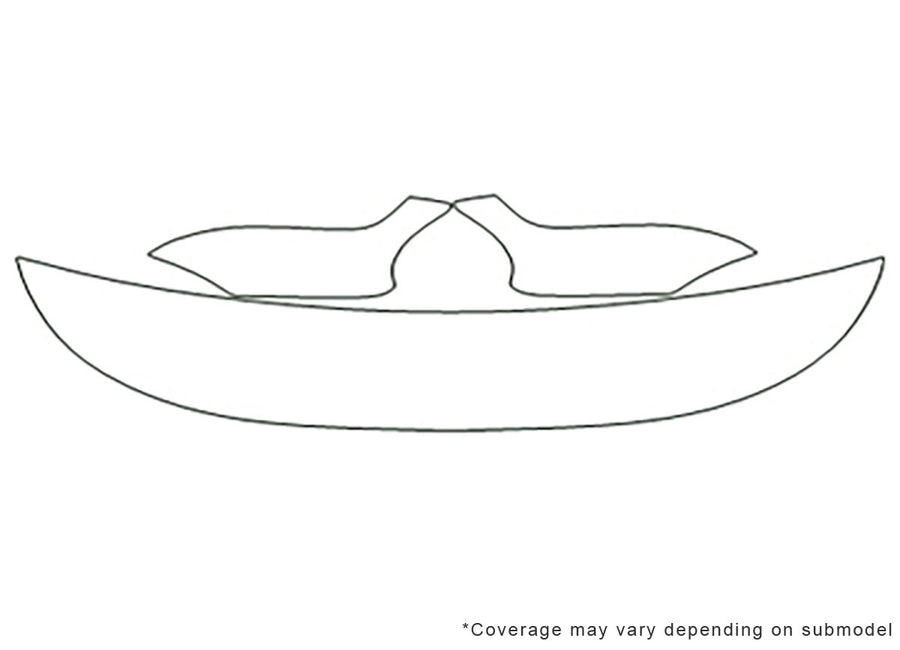 mystique 3M Clear Bra Hood Precut PPF Diagram