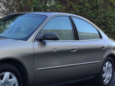 mercury sable 1996-2005 Brushed Aluminum Black Pillar Cover Diagram