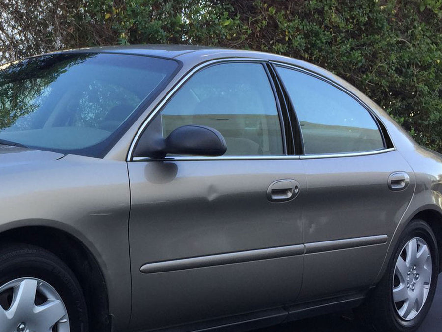 mercury sable 1996-2005 Brushed Aluminum Black Pillar Cover Diagram