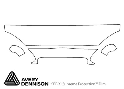sable Avery Dennison Clear Bra Hood Precut PPF Diagram