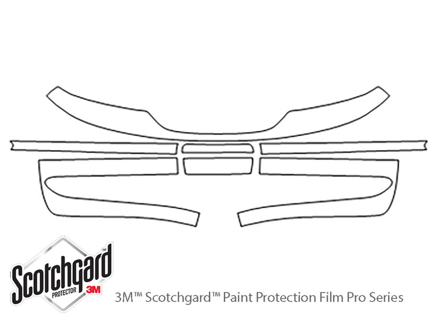 sable 3M Clear Bra Bumper Precut PPF Diagram