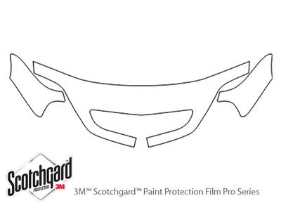 sable 3M Clear Bra Hood Precut PPF Diagram