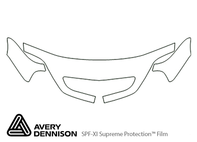 sable Avery Dennison Clear Bra Hood Precut PPF Diagram