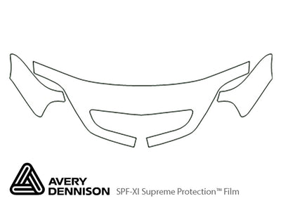 sable Avery Dennison Clear Bra Hood Precut PPF Diagram