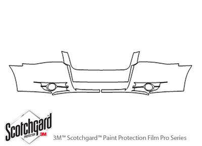 sable 3M Clear Bra Bumper Precut PPF Diagram