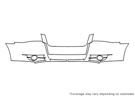 sable Avery Dennison Clear Bra Bumper Precut PPF Diagram
