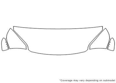 sable Avery Dennison Clear Bra Hood Precut PPF Diagram