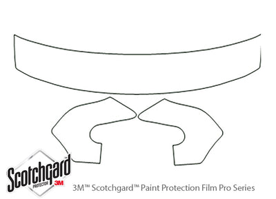 villager 3M Clear Bra Hood Precut PPF Diagram