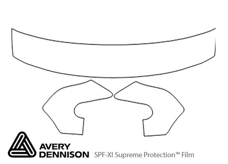 villager Avery Dennison Clear Bra Hood Precut PPF Diagram