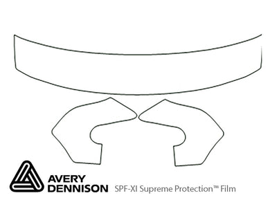 villager Avery Dennison Clear Bra Hood Precut PPF Diagram