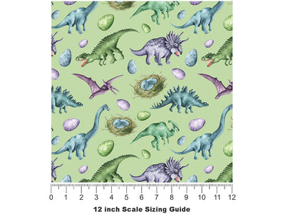 Mesozoic Monsters Dinosaur Vinyl Film Pattern Size 12 inch Scale~Rwraps Mesozoic Monsters Dinosaur Sizing Chart~2