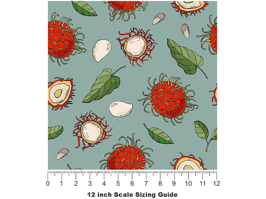 Messy Hair Fruit Vinyl Film Pattern Size 12 inch Scale~Rwraps Messy Hair Fruit Sizing Chart~2