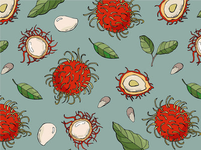 Messy Hair Fruit Vinyl Wrap Pattern~Rwraps Series 914 Digitally Printed Vinyl Wrap~0