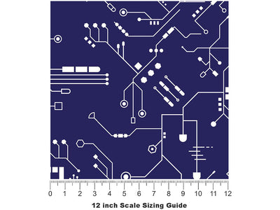 Micro ITX  Technology Vinyl Film Pattern Size 12 inch Scale~Rwraps Micro ITX  Technology Sizing Chart~3