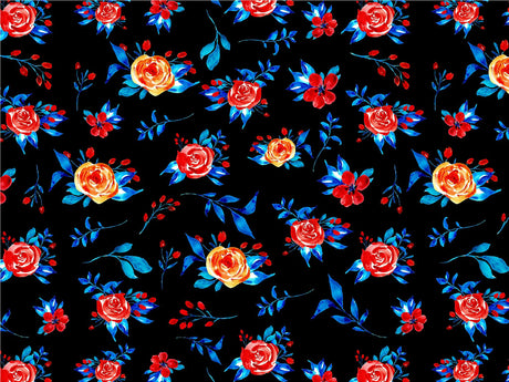 Midnight Begonias Floral Vinyl Wrap Pattern~Rwraps Series 914 Digitally Printed Vinyl Wrap~0
