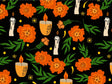 Midnight Candlelight Day of the Dead Vinyl Wrap Pattern~Rwraps Series 914 Digitally Printed Vinyl Wrap~0