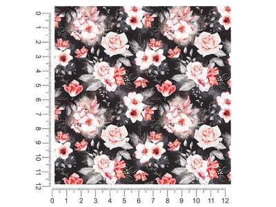 midnight carnation floral 1ft x 1ft Craft Sheets