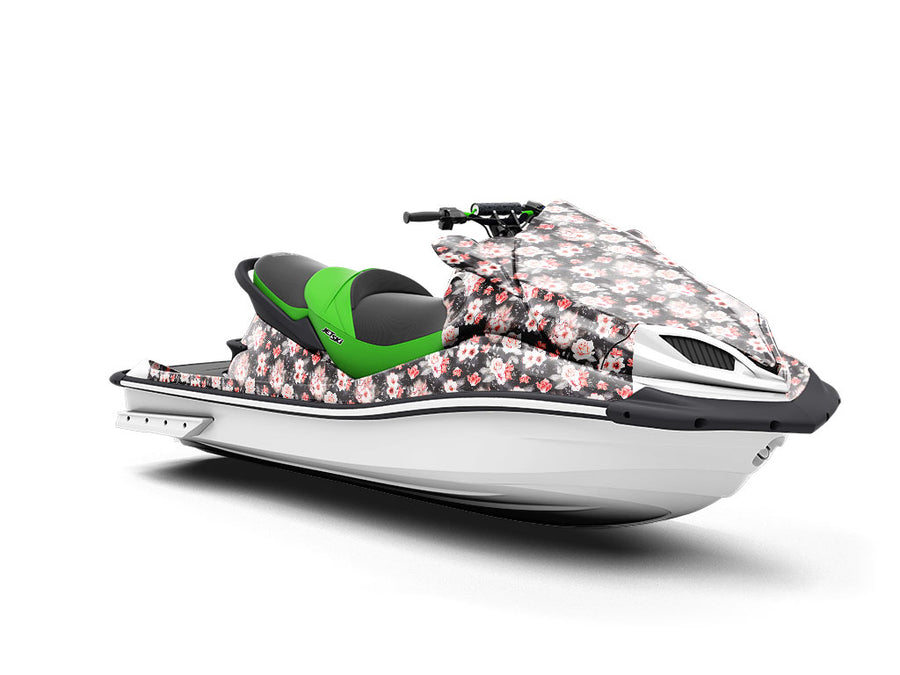 Midnight Carnation Floral Jet Ski Vinyl Customized Wrap