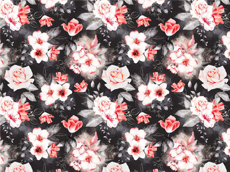 Midnight Carnation Floral Vinyl Wrap Pattern~Rwraps Series 914 Digitally Printed Vinyl Wrap~0