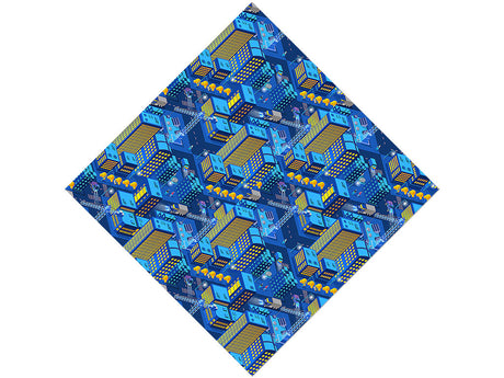 Midnight Construction Cityscape Vinyl Wrap Pattern