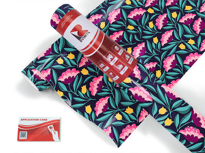 midnight deco floral Craft Vinyl Roll