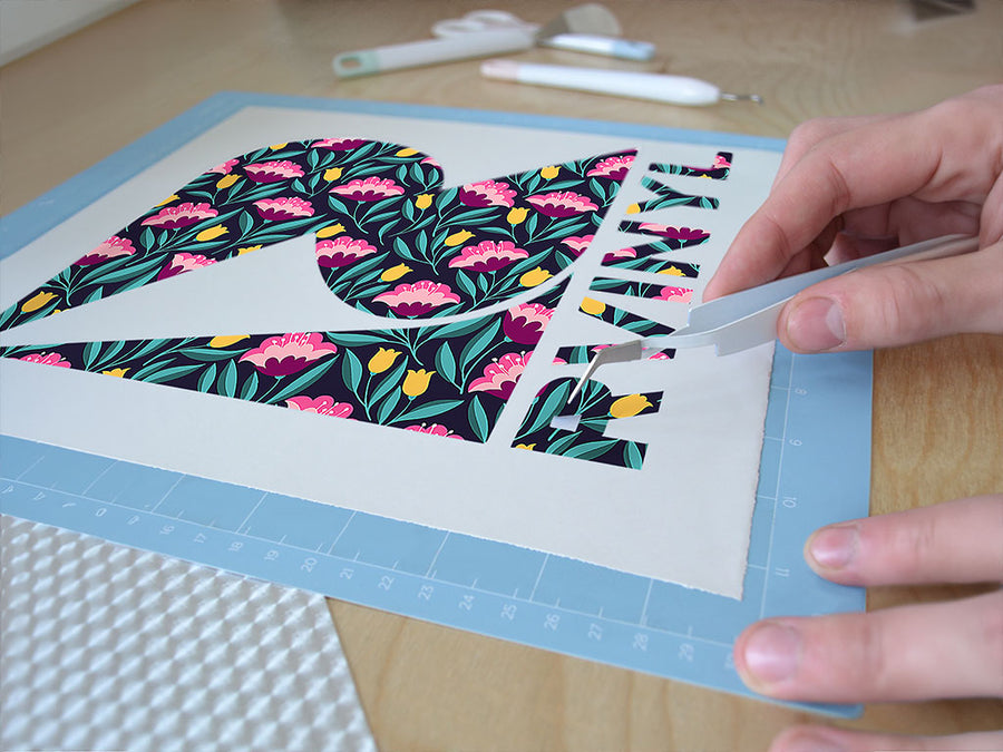 midnight deco floral Easy Weed Craft Vinyl