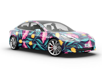 Midnight Deco Floral Vehicle Vinyl Wrap