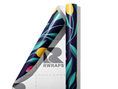Midnight Deco Floral Wrap Film Sheets~Rwraps Series 914 Midnight Deco Floral Scrolled Sheet~3