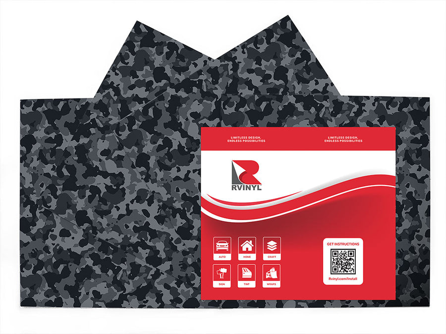 midnight flexitarian camouflage Craft Vinyl Sheet Pack