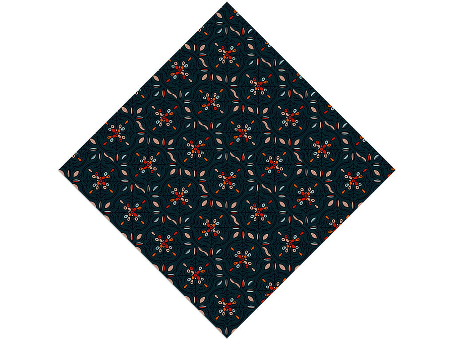 Midnight Garden Tile Vinyl Wrap Pattern