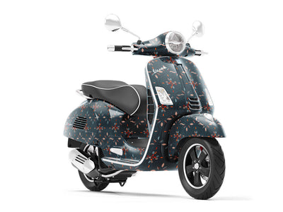 Midnight Garden Tile Vespa Scooter Wrap Film