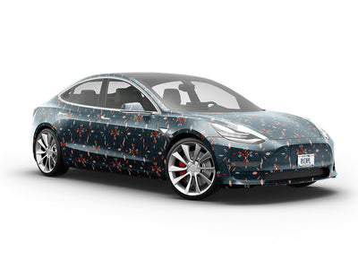 Midnight Garden Tile Vehicle Vinyl Wrap