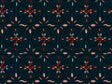 Midnight Garden Tile Vinyl Wrap Pattern~Rwraps Series 914 Digitally Printed Vinyl Wrap~0